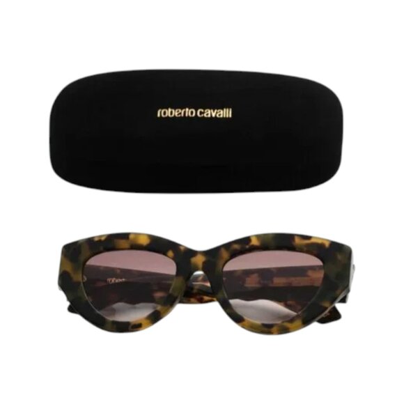 ROBERTO CAVALLI Havana 51mm Cat Eye Sunglasses - Picture 1 of 2